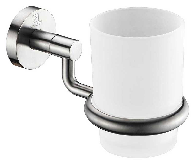 Anzzi Caster Series Toothbrush Holder in Brushed Nickel
