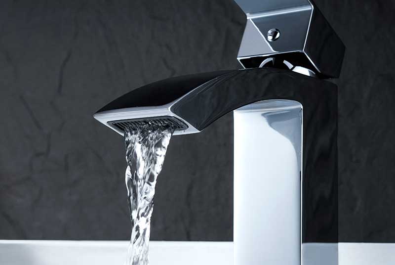 Anzzi Revere Series Single Hole Single-Handle Low-Arc Bathroom Faucet in Polished Chrome L-AZ037 5
