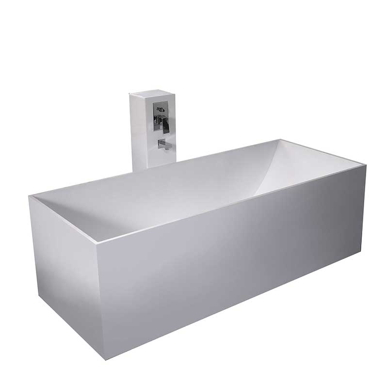 Control Brand True Solid Surface Reiki 67" x 28.38" Soaking Bathtub
