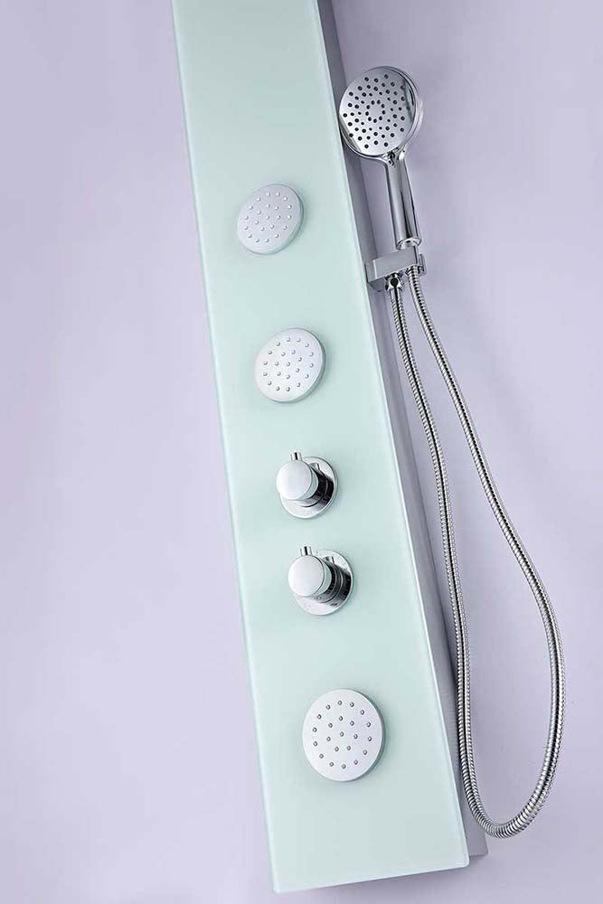 Anzzi Titan Series 60 in. Full Body Shower Panel System with Heavy Rain Shower and Spray Wand in White SP-AZ8096 4