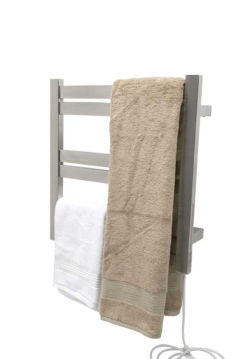 Anzzi Starling 6-Bar Stainless Steel Wall Mounted Electric Towel Warmer Rack in Brushed Nickel 9