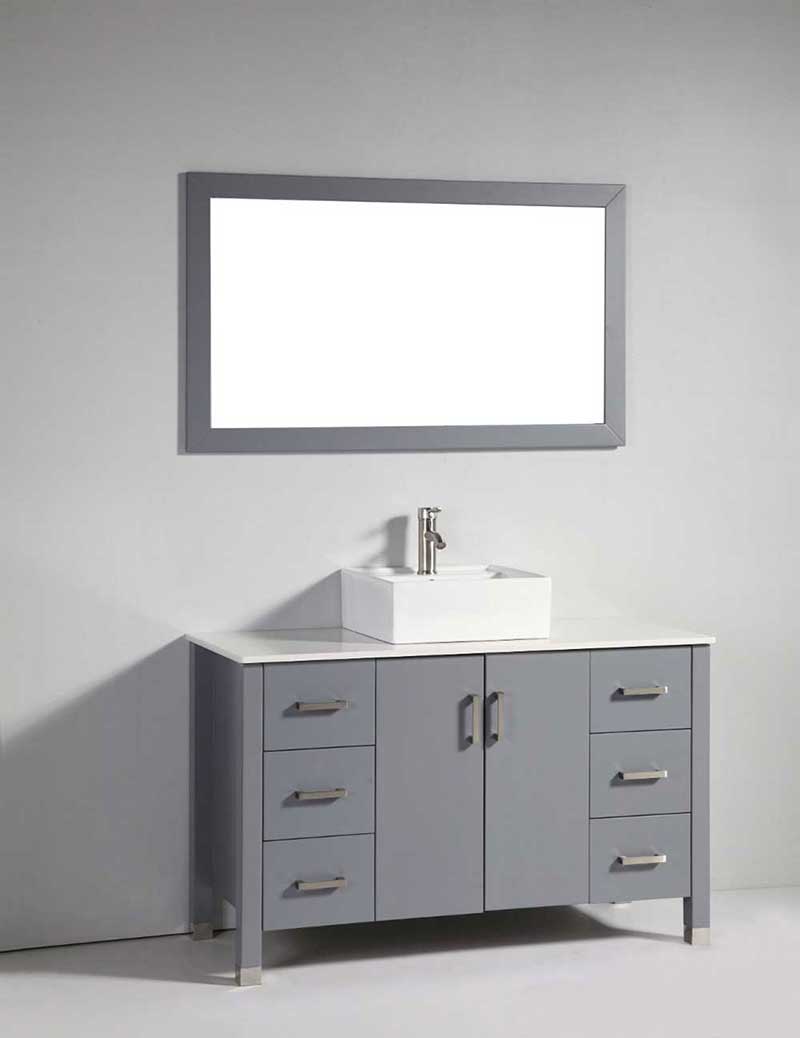 Legion Furniture 48" Solid Wood Sink Vanity with Mirror and Faucet