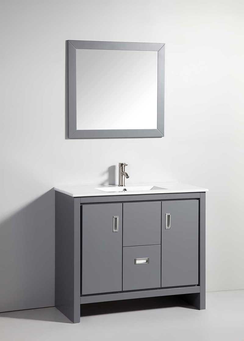 Legion Furniture 39" Solid Wood Sink Vanity with Mirror-No Faucet 