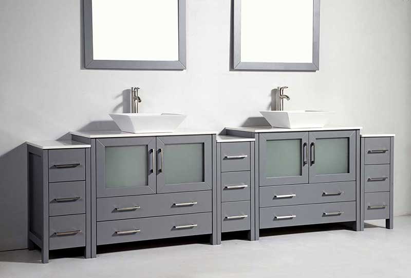 Legion Furniture 2 of 36" Solid Wood Sink Vanity with Mirror + 3 of 12" Side Cabinet for WA78 3