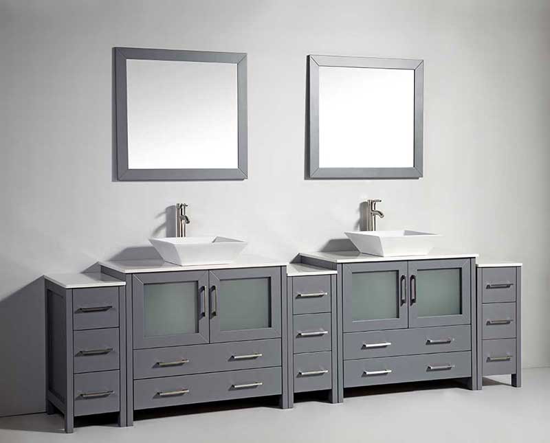 Legion Furniture 2 of 36" Solid Wood Sink Vanity with Mirror + 3 of 12" Side Cabinet for WA78