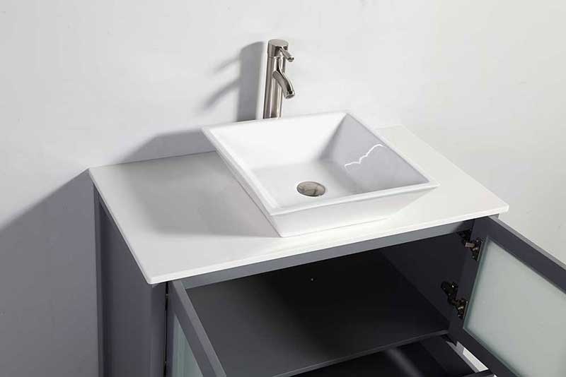 Legion Furniture 36" Solid Wood Sink Vanity with Mirror-No Faucet  4