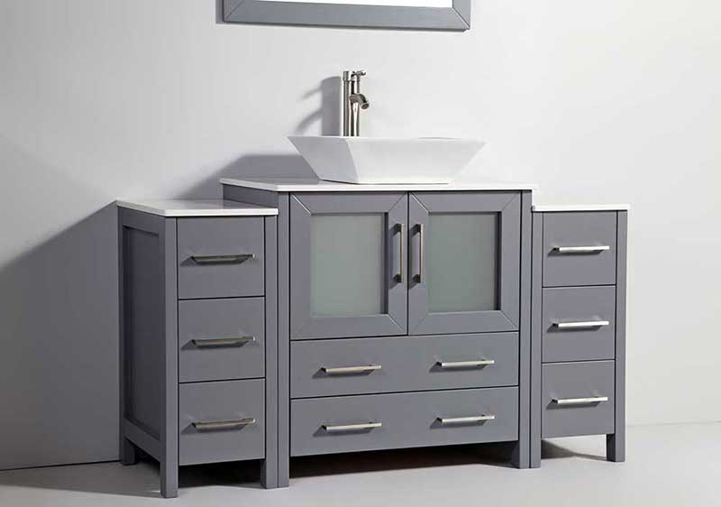 Legion Furniture 30" Solid Wood Sink Vanity with Mirror + 2 of 12" Side Cabinet for WA78 3