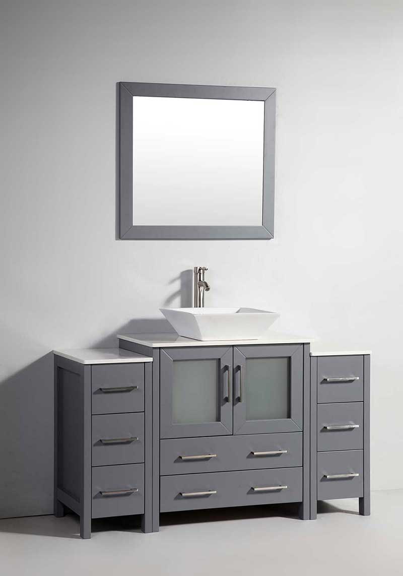Legion Furniture 30" Solid Wood Sink Vanity with Mirror + 2 of 12" Side Cabinet for WA78