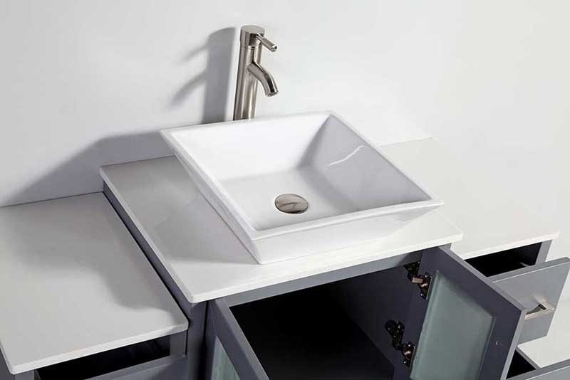 Legion Furniture 2 of 24" Solid Wood Sink Vanity with Mirror + 2 of 12" Side Cabinet for WA78 3