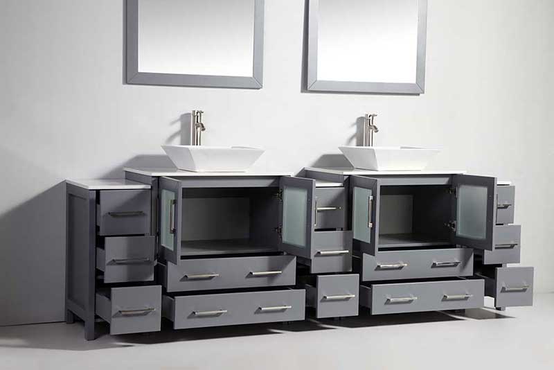 Legion Furniture 2 of 30" Solid Wood Sink Vanity with Mirror + 3 of 12" Side Cabinet for WA78 2