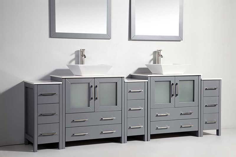 Legion Furniture 2 of 30" Solid Wood Sink Vanity with Mirror + 3 of 12" Side Cabinet for WA78 3