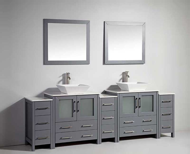Legion Furniture 2 of 30" Solid Wood Sink Vanity with Mirror + 3 of 12" Side Cabinet for WA78