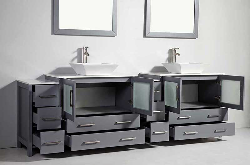 Legion Furniture 2 of 36" Solid Wood Sink Vanity with Mirror + 2 of 12" Side Cabinet for WA78 2