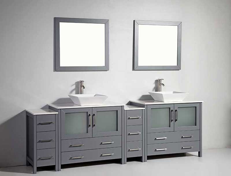 Legion Furniture 2 of 36" Solid Wood Sink Vanity with Mirror + 2 of 12" Side Cabinet for WA78