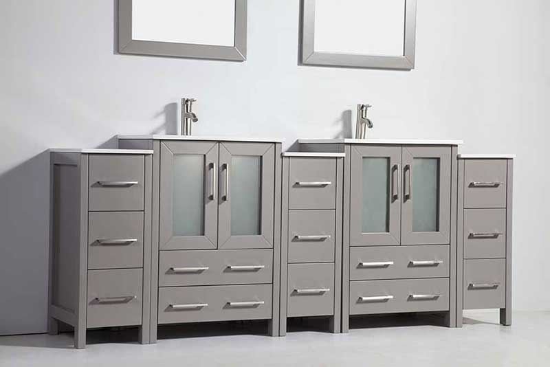 Legion Furniture 2 of 24" Solid Wood Sink Vanity with Mirror + 3 of 12" Side Cabinet for WA79 2
