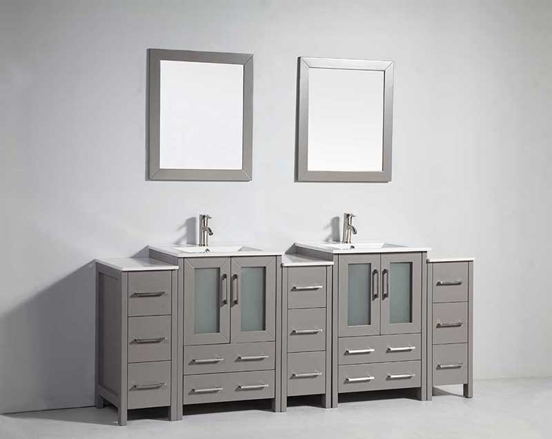 Legion Furniture 2 of 24" Solid Wood Sink Vanity with Mirror + 3 of 12" Side Cabinet for WA79