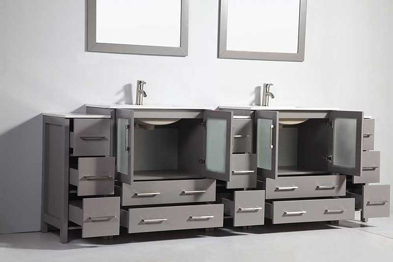 Legion Furniture 2 of 30" Solid Wood Sink Vanity with Mirror + 3 of 12" Side Cabinet for WA79 3