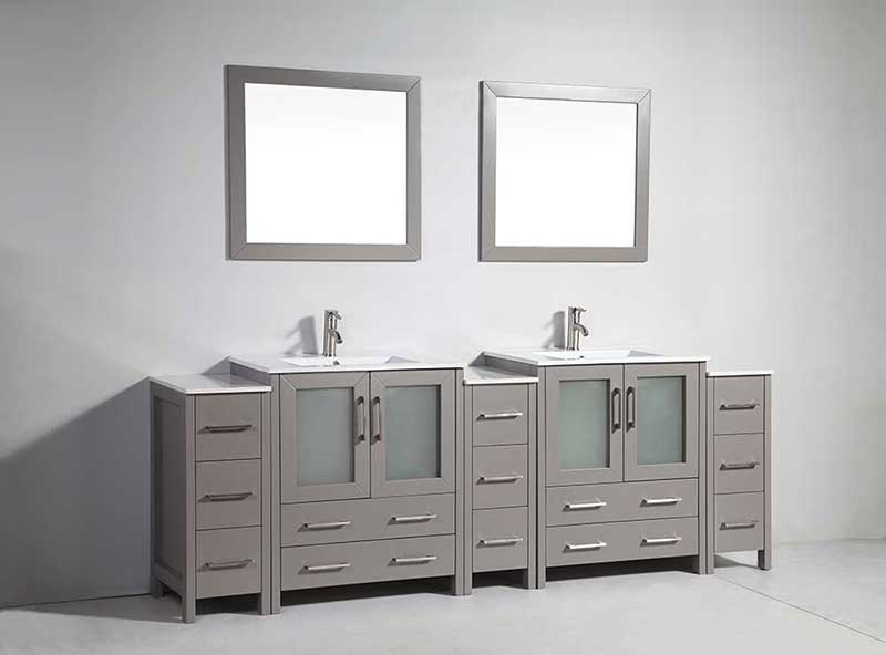 Legion Furniture 2 of 30" Solid Wood Sink Vanity with Mirror + 3 of 12" Side Cabinet for WA79