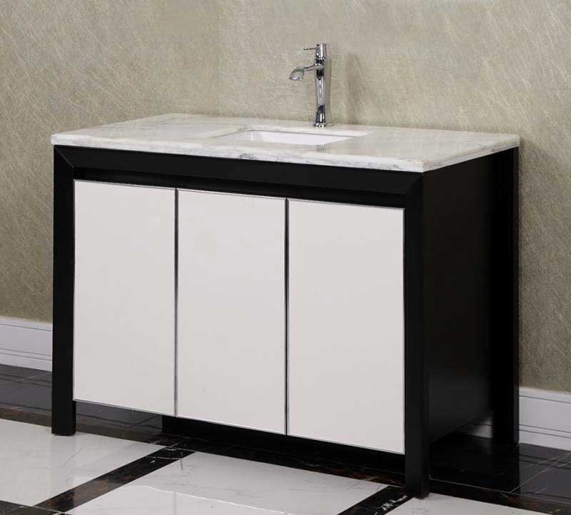 InFurniture 47.2" Solid Wood Sink Vanity With No Faucet WB-14166A 2