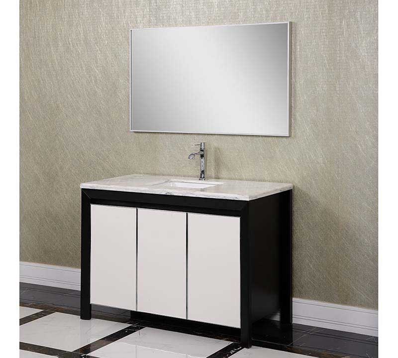 InFurniture 47.2" Solid Wood Sink Vanity With No Faucet WB-14166A