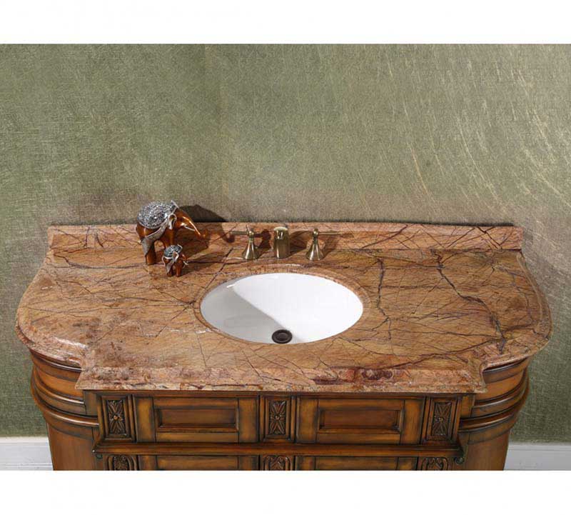 InFurniture Rainforest Brown Marble Top Only WB-1460L-RB TOP
