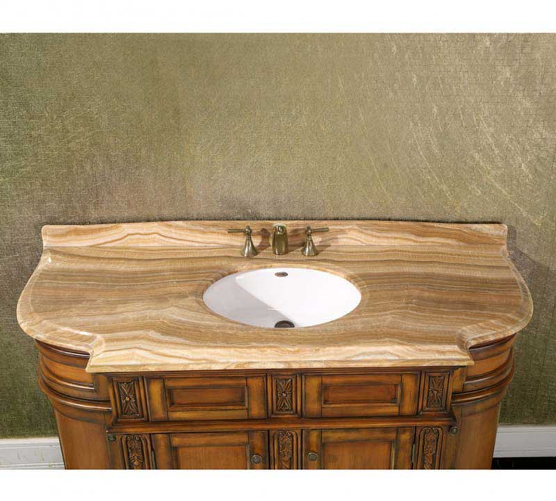 InFurniture Wood Vein Marble Top Only WB-1460L-WV TOP
