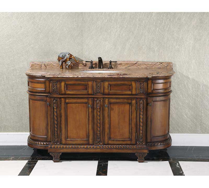 InFurniture Rainforest Brown Marble Top Only WB-1460L-RB TOP 2