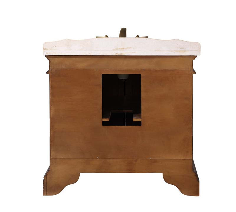 InFurniture 38" Solid Wood Sink Vanity With No Faucet WB-1838L 5