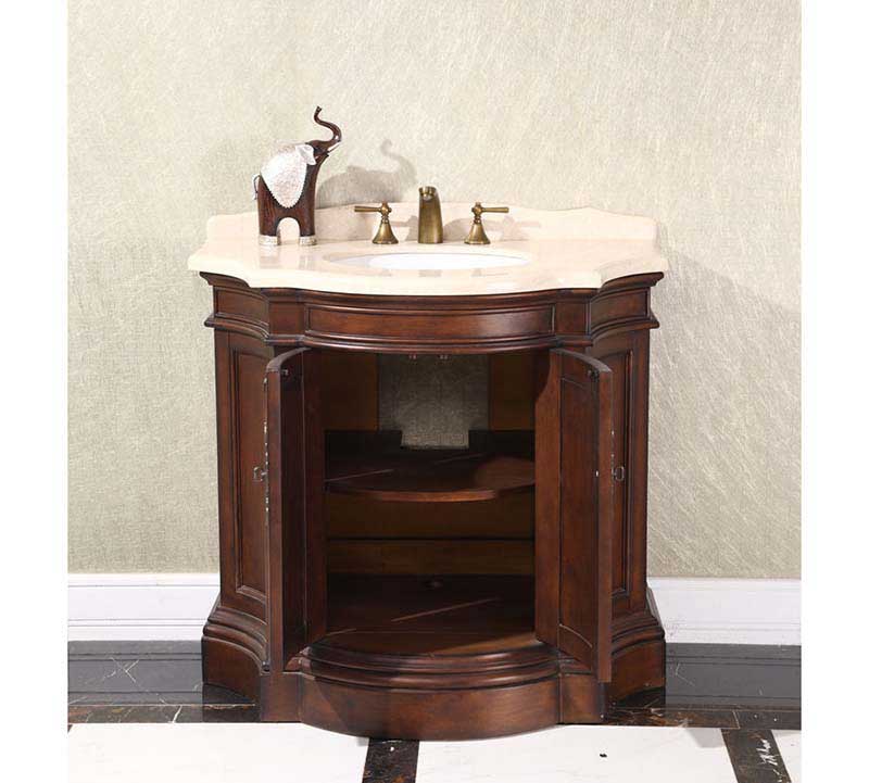 InFurniture 38" Solid Wood Sink Vanity With No Faucet WB-1838L 3