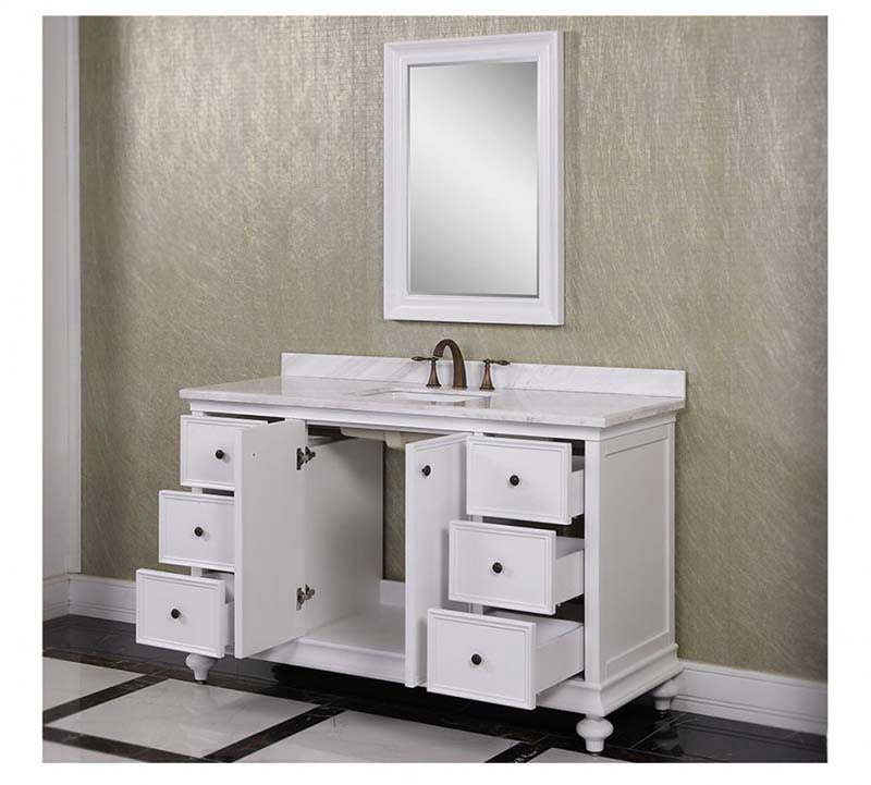 InFurniture 60" Solid Wood Sink Vanity With No Faucet WB-19716-60 2