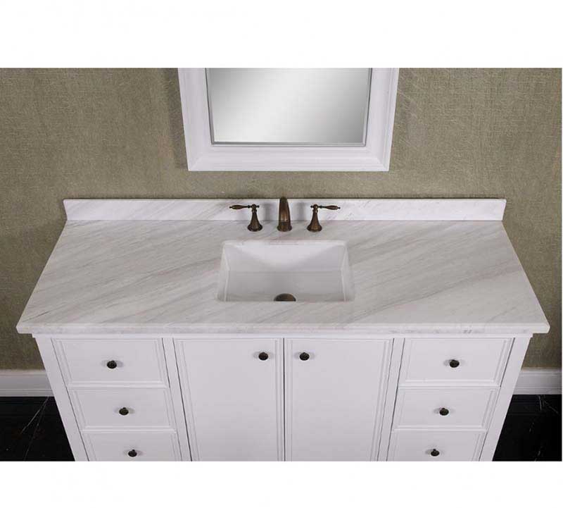 InFurniture 60" Solid Wood Sink Vanity With No Faucet WB-19716-60 4