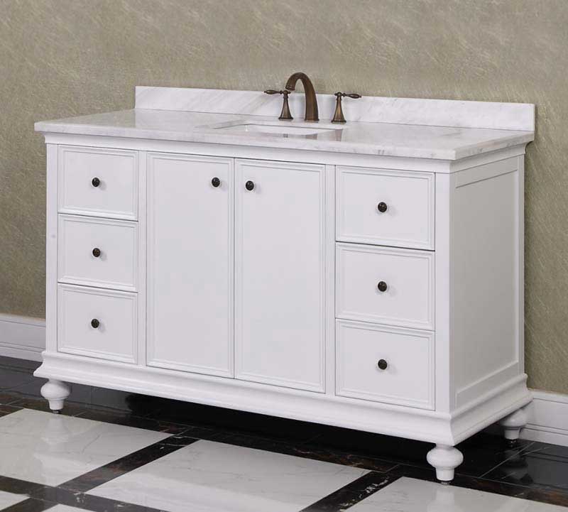 InFurniture 60" Solid Wood Sink Vanity With No Faucet WB-19716-60 3