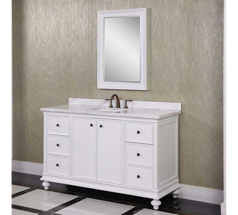 InFurniture 60" Solid Wood Sink Vanity With No Faucet WB-19716-60