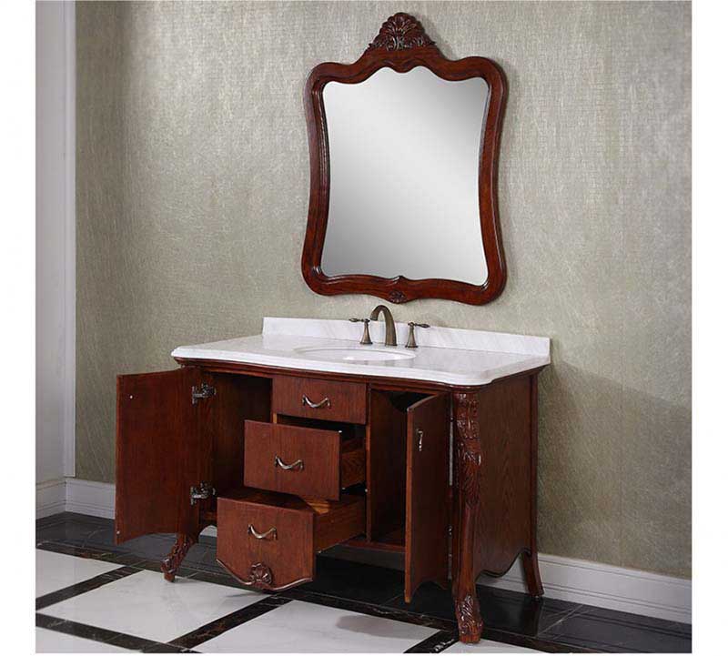 InFurniture 53.1" Solid Wood Sink Vanity With No Faucet WB-19883 2