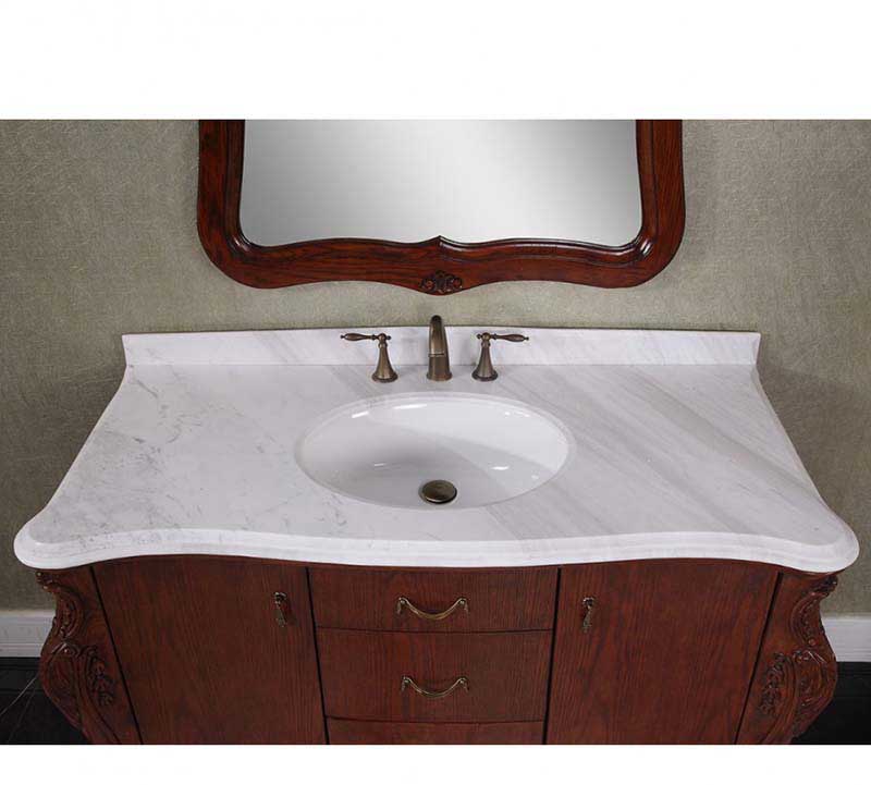 InFurniture 53.1" Solid Wood Sink Vanity With No Faucet WB-19883 4