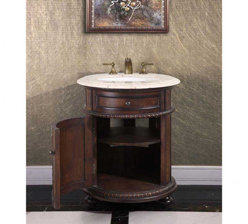 InFurniture 24" Solid Wood Sink Vanity With No Faucet WB-2324L 5