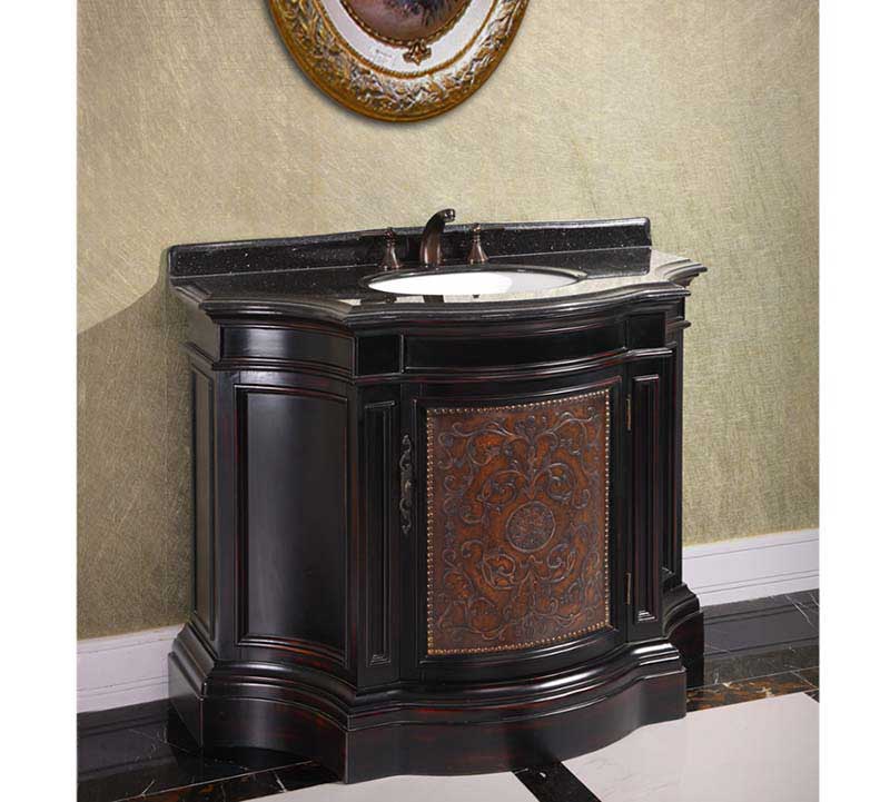 InFurniture 43" Solid Wood Sink Vanity With No Faucet WB-2543L