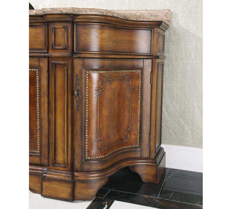InFurniture 72" Solid Wood Sink Vanity With No Faucet WB-2772L 7
