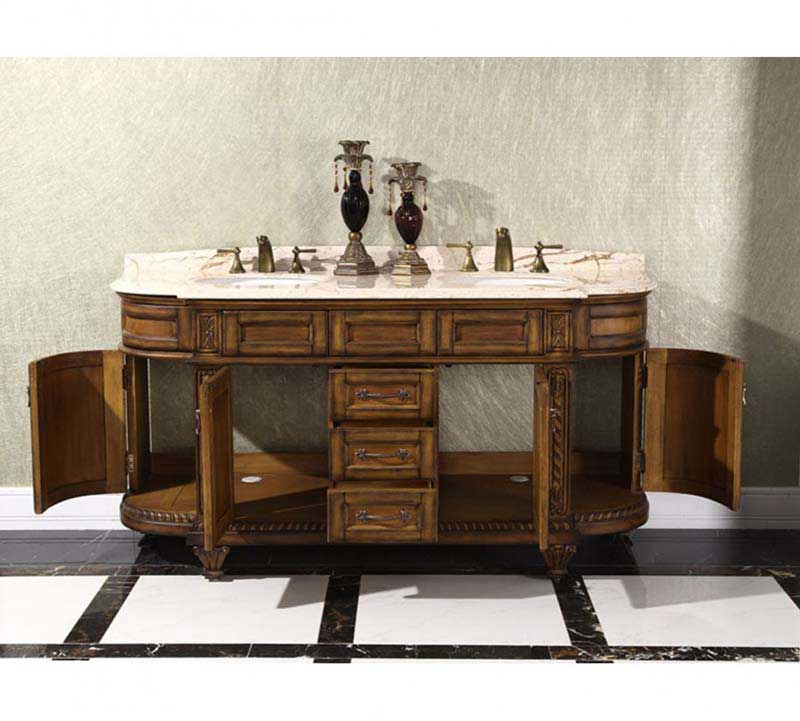 InFurniture 70" Solid Wood Sink Vanity With No Faucet WB-2871L 2