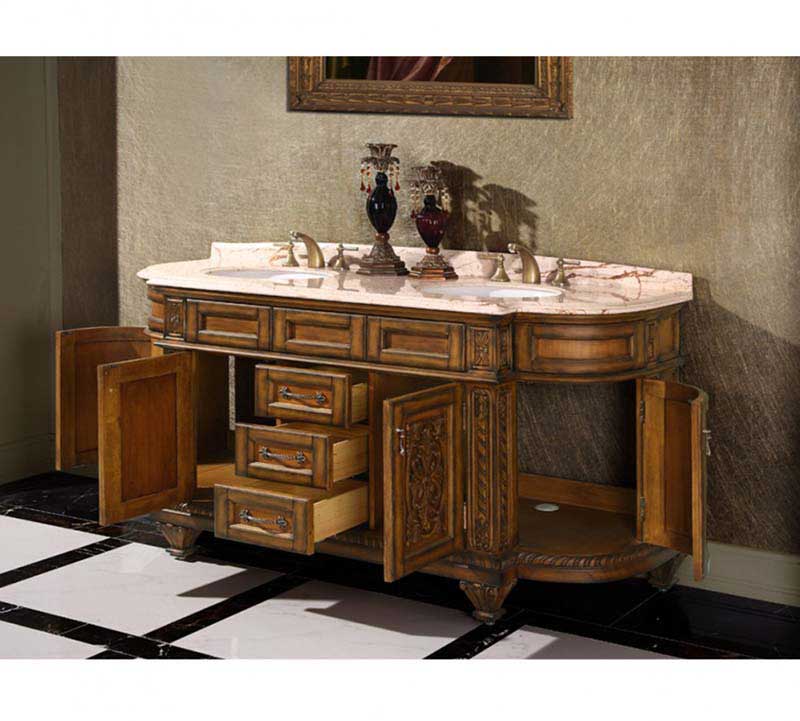 InFurniture 70" Solid Wood Sink Vanity With No Faucet WB-2871L 4