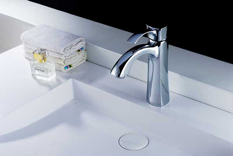 Anzzi Rhythm Series Single Handle Bathroom Sink Faucet in Polished Chrome 3