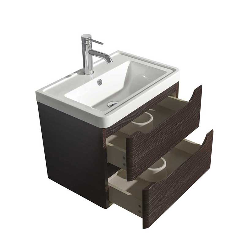 Wyndham Collection Murano 24 inch Single Bathroom Vanity in Espresso, Acrylic-Resin Countertop, Integrated Sink, and 24 inch Mirror 4