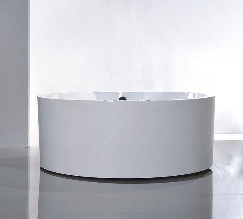 Legion Furniture 59" White Acrylic Tub - No Faucet White 2