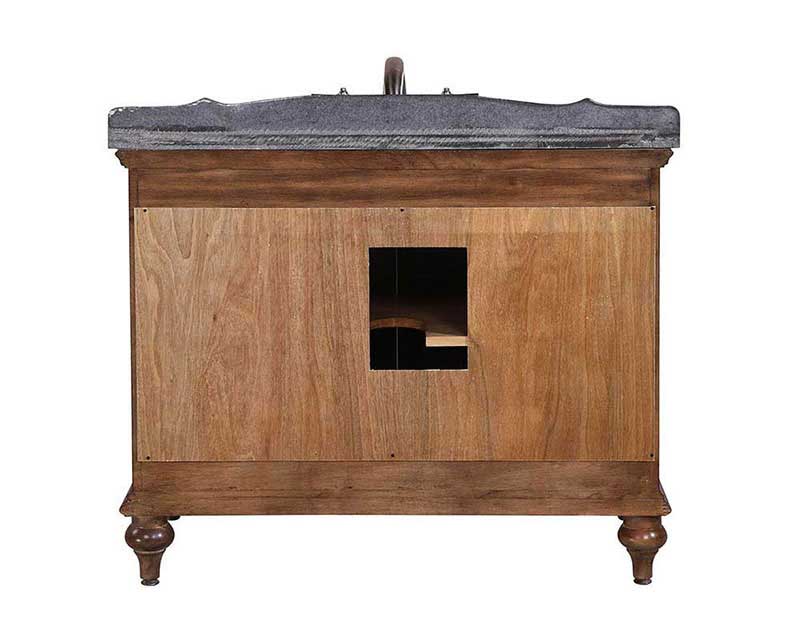 Legion Furniture 47" Solid Wood Sink Vanity With Granite Top-No Faucet Walnut 2