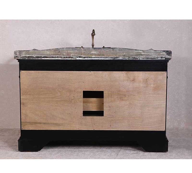 Legion Furniture 60" Solid Wood Sink Vanity With Granite Top-No Faucet And Backsplash Antique Espresso 2