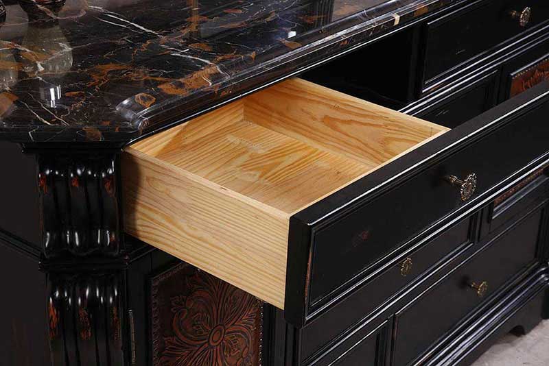 Legion Furniture 60" Solid Wood Sink Vanity With Granite Top-No Faucet And Backsplash Antique Espresso 3