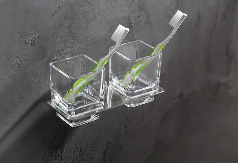 Anzzi Caster 3 Series Dual Toothbrush Holder in Brushed Nickel AC-AZ056BN 2