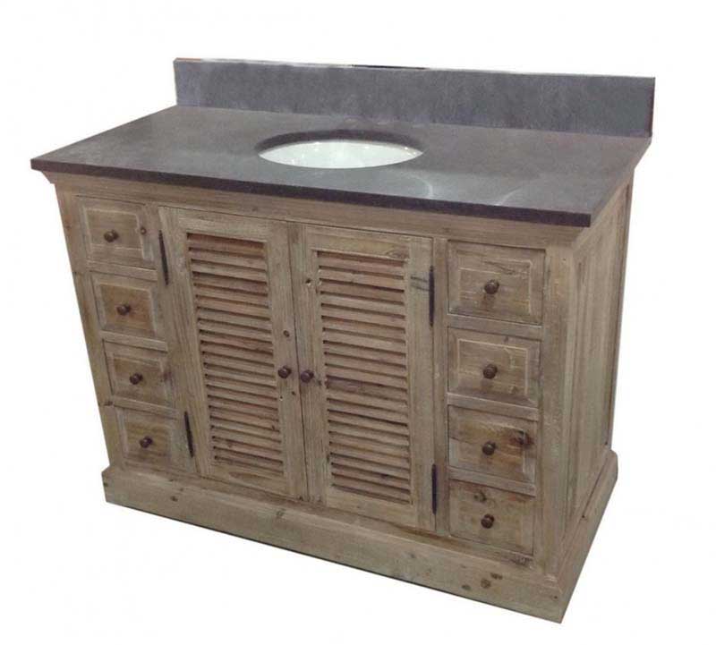 InFurniture 48" Solid Wood Single Sink Vanity With No Faucet WK1948 4
