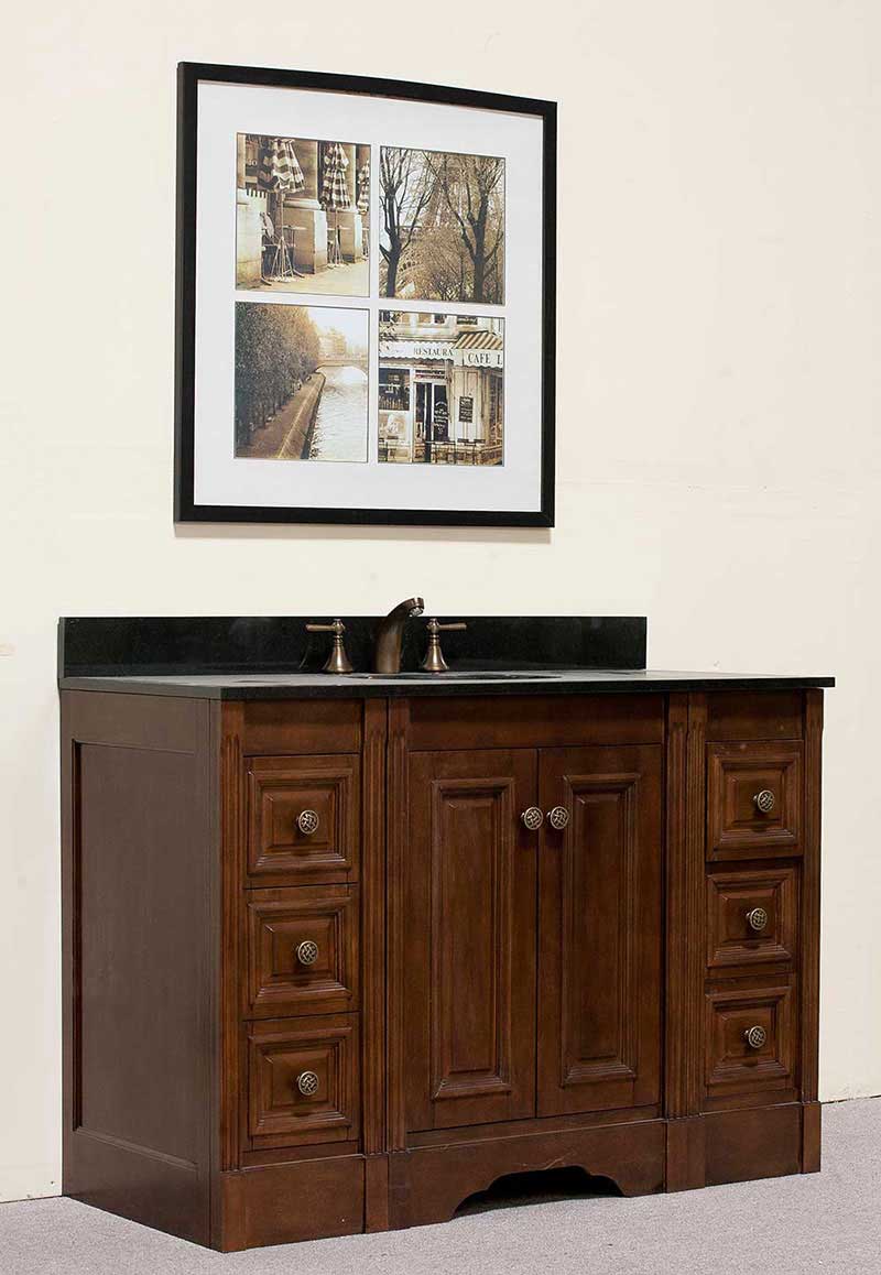 Legion Furniture 48" Single Sink Light Walnut Vanity W/Soft Close Doors - No Faucet