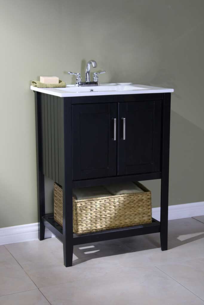 Legion Furniture 24" Sink Vanity With Basket Without Faucet Espresso
